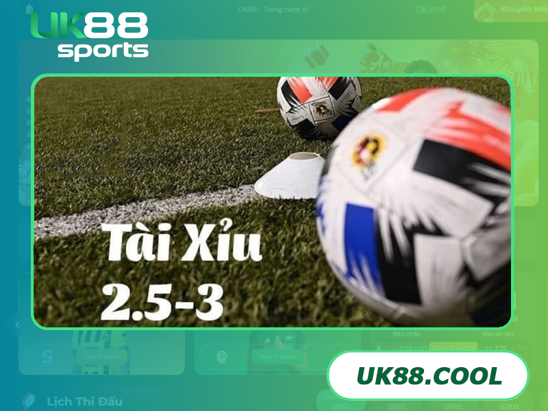 Kèo tài xỉu 2.5/3