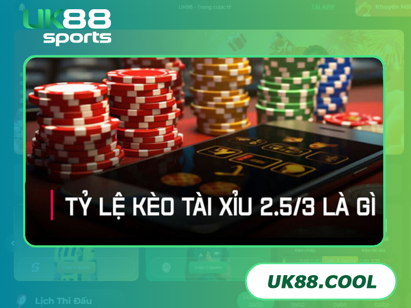 Kèo tài xỉu 2.5/3